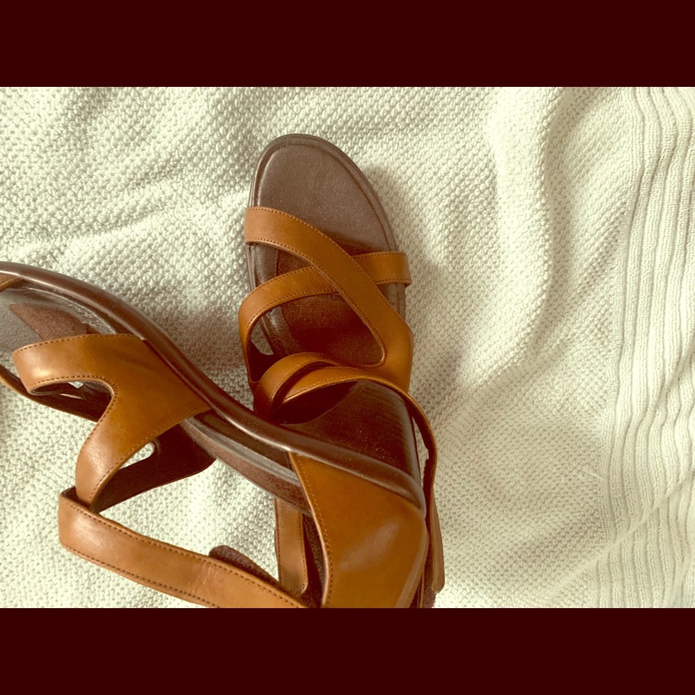 Size 41 NAOT brown strappy pumps